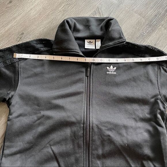 Adidas Lace Track Jacket- Black - Size Xxs - Picture 16 of 16